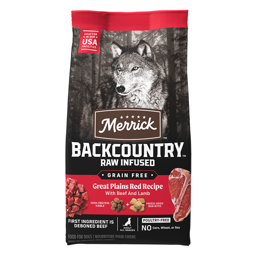 Backcountry Raw Great Plains Red Grain Free Dog Food Merrick Pet Care