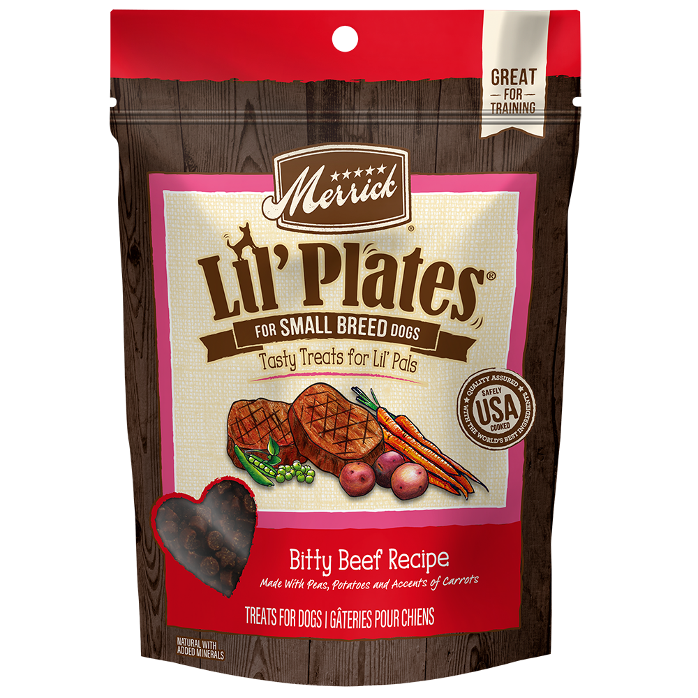 Lil Plates Bitty Beef Dog Treats Merrick Pet Care