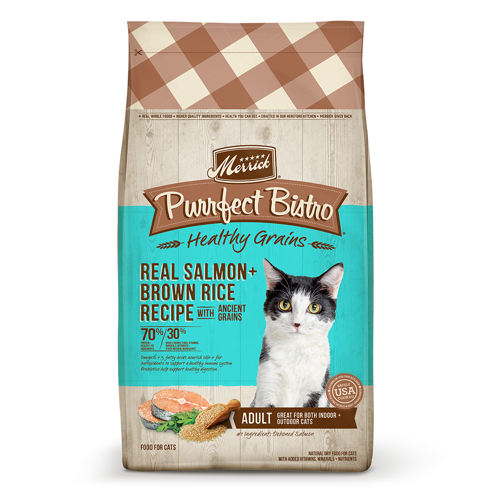 Purrfect Bistro Salmon Brown Rice Dry Cat Food Merrick Pet Care