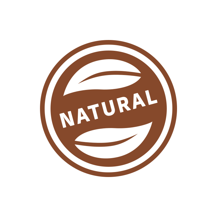 With natural ingredients icon