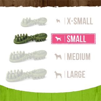 Image showing Fresh Kisses Coconut Small bone size against other bone sizes.