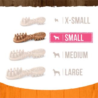 Image showing Fresh Kisses Pumpkin Small bone size against other bone sizes. 