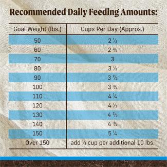 Merrick dog food feeding chart hotsell