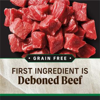 Grain Free, first ingredient is deboned beef