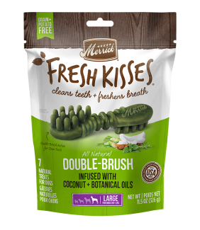 Fresh Kisses Coconut Oil Large Dog Dental Treats Merrick Pet Care