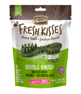 Fresh Kisses Coconut Oil Small Dog Dental Treats Merrick Pet Care